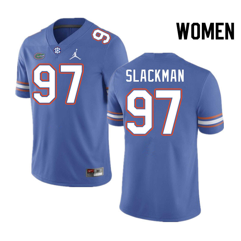 Women #97 Joey Slackman Florida Gators College Football Jerseys Stitched-Royal